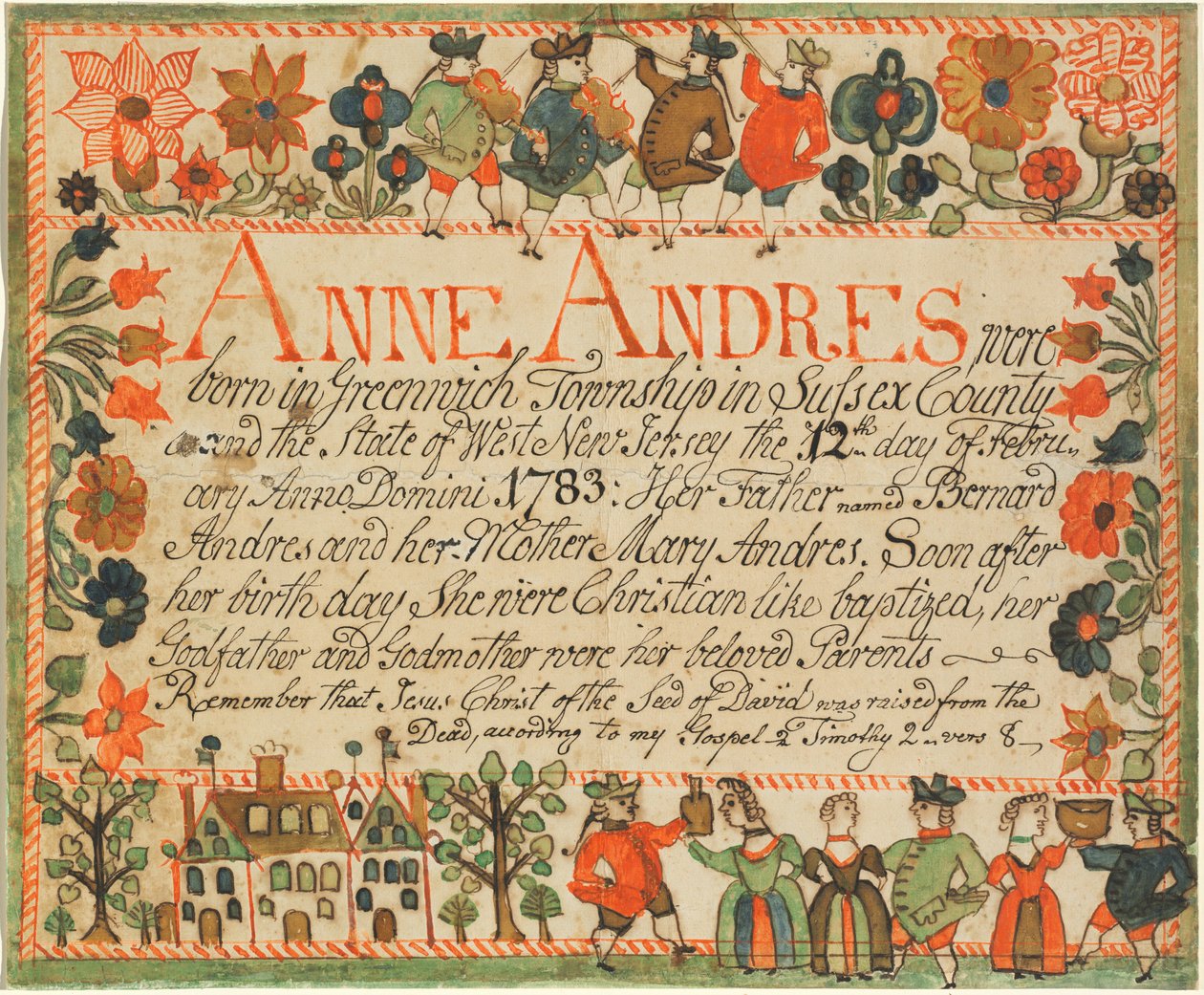 Certificat de naissance et de baptême d