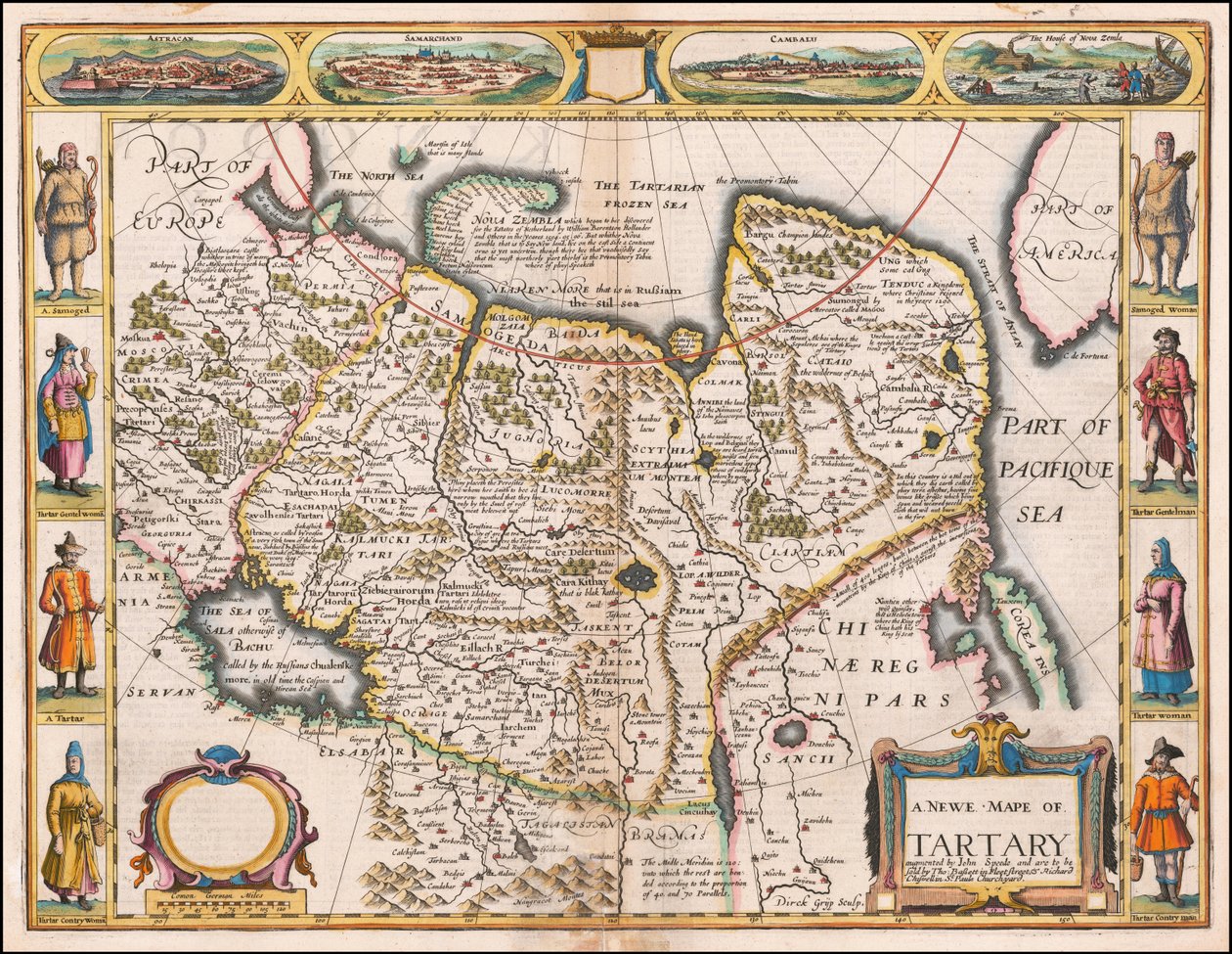 Carte de la Tartarie de 1626 par John Speed - John Speed