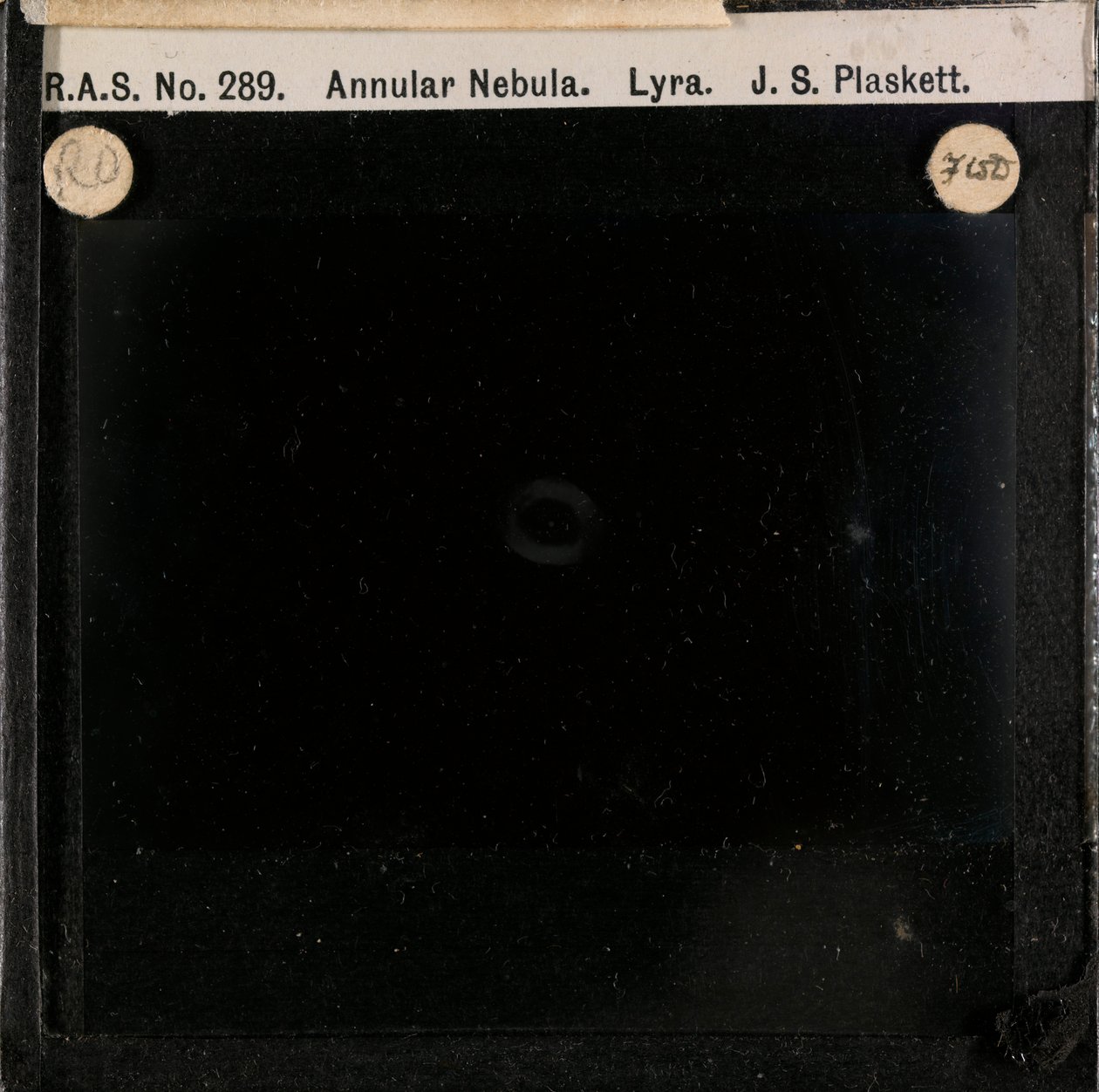 Plaque de verre astronomique de la Nébuleuse Annulaire dans la Lyre - John Stanley Plaskett