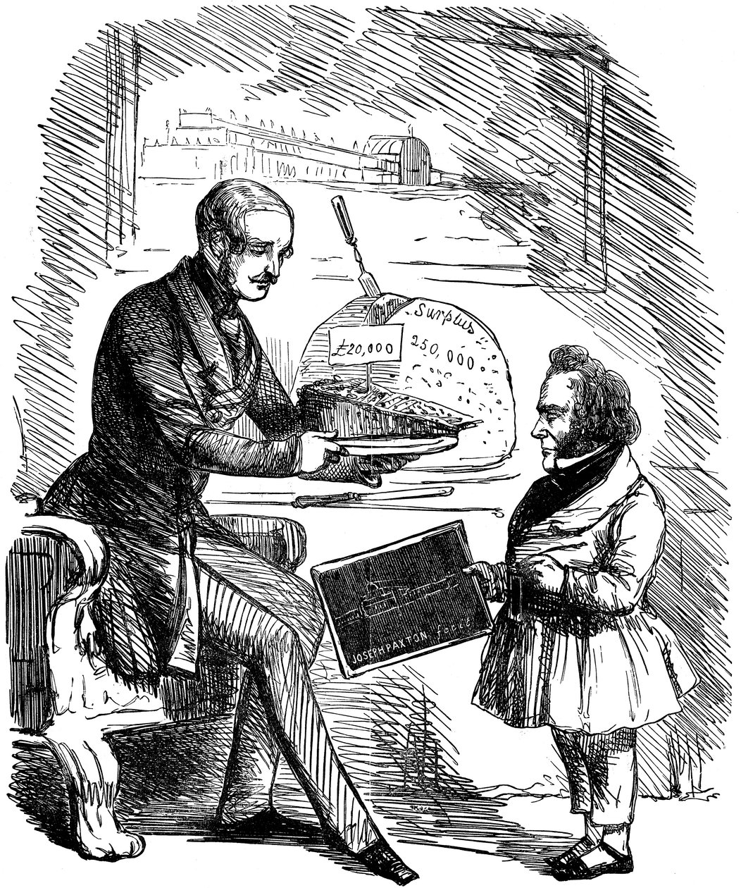 Albert, Prince Consort de la Reine Victoria, et Joseph Paxton, 1851 - John Tenniel