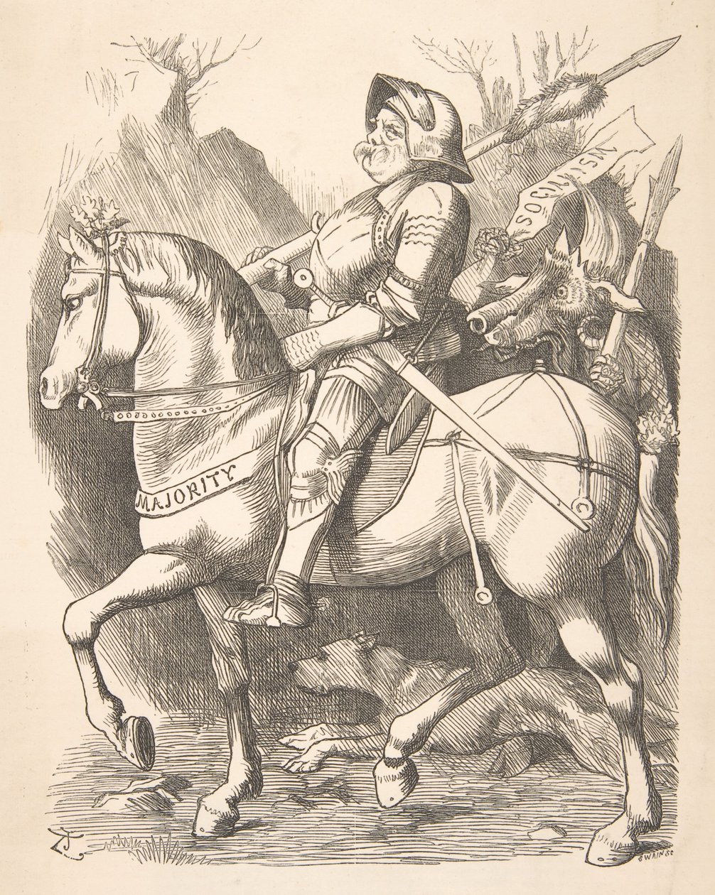 Le Chevalier et son Compagnon Punch, 5 mars 1887, 1887 - John Tenniel