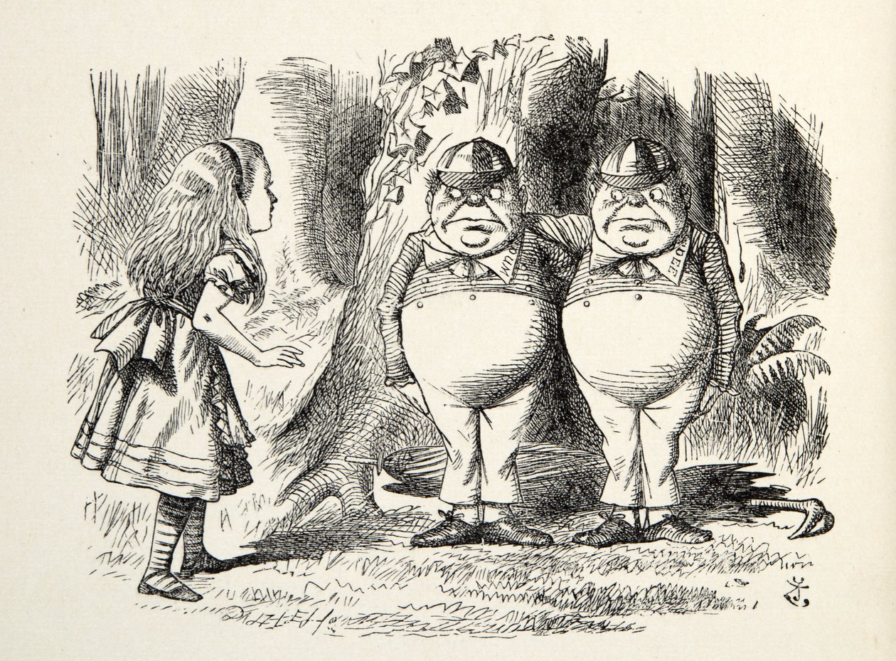 Tweedledum et Tweedledee, illustration de De l