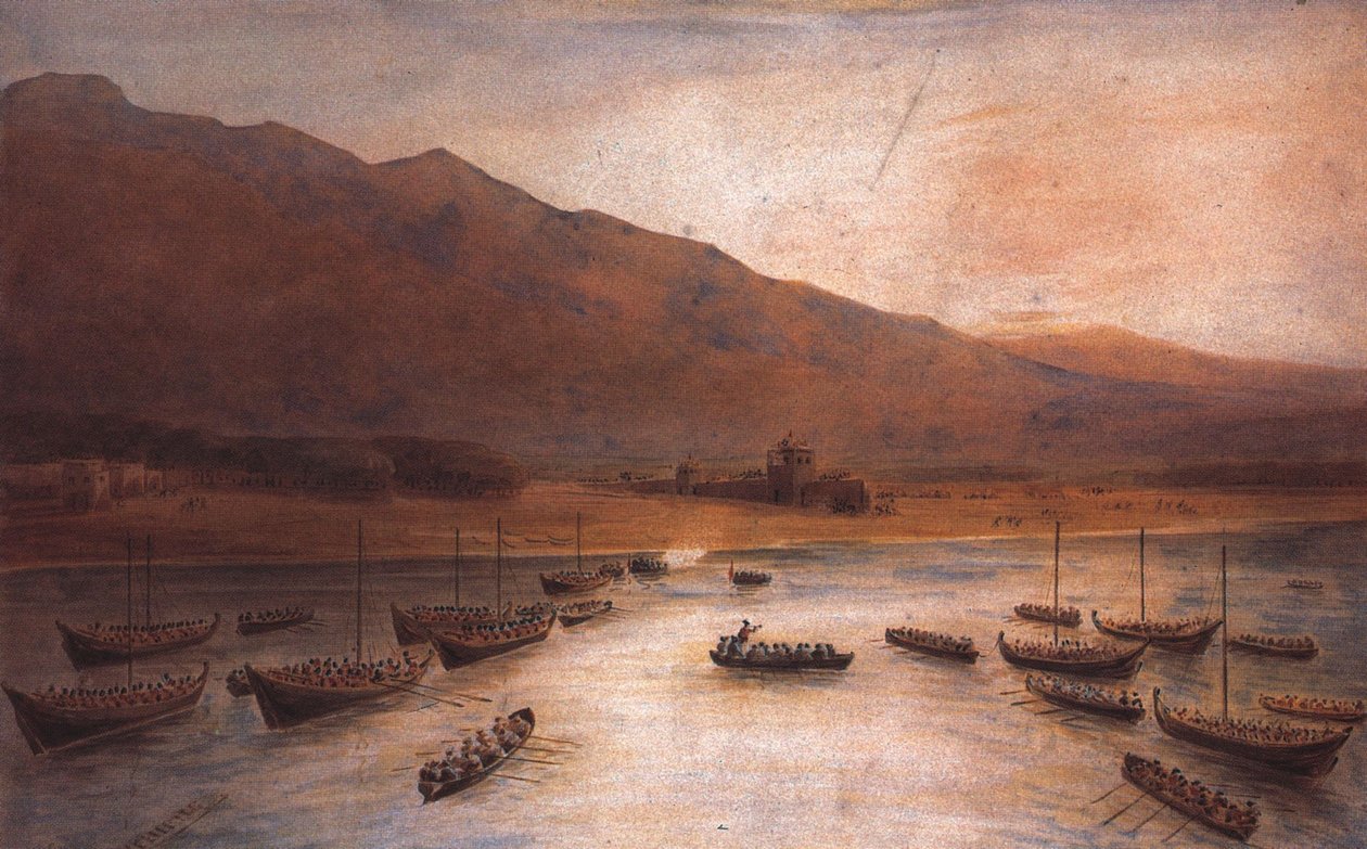 Débarquement des troupes britanniques à Ras Al Khaimah en 1809 par J. Thirtle - John Thirtle