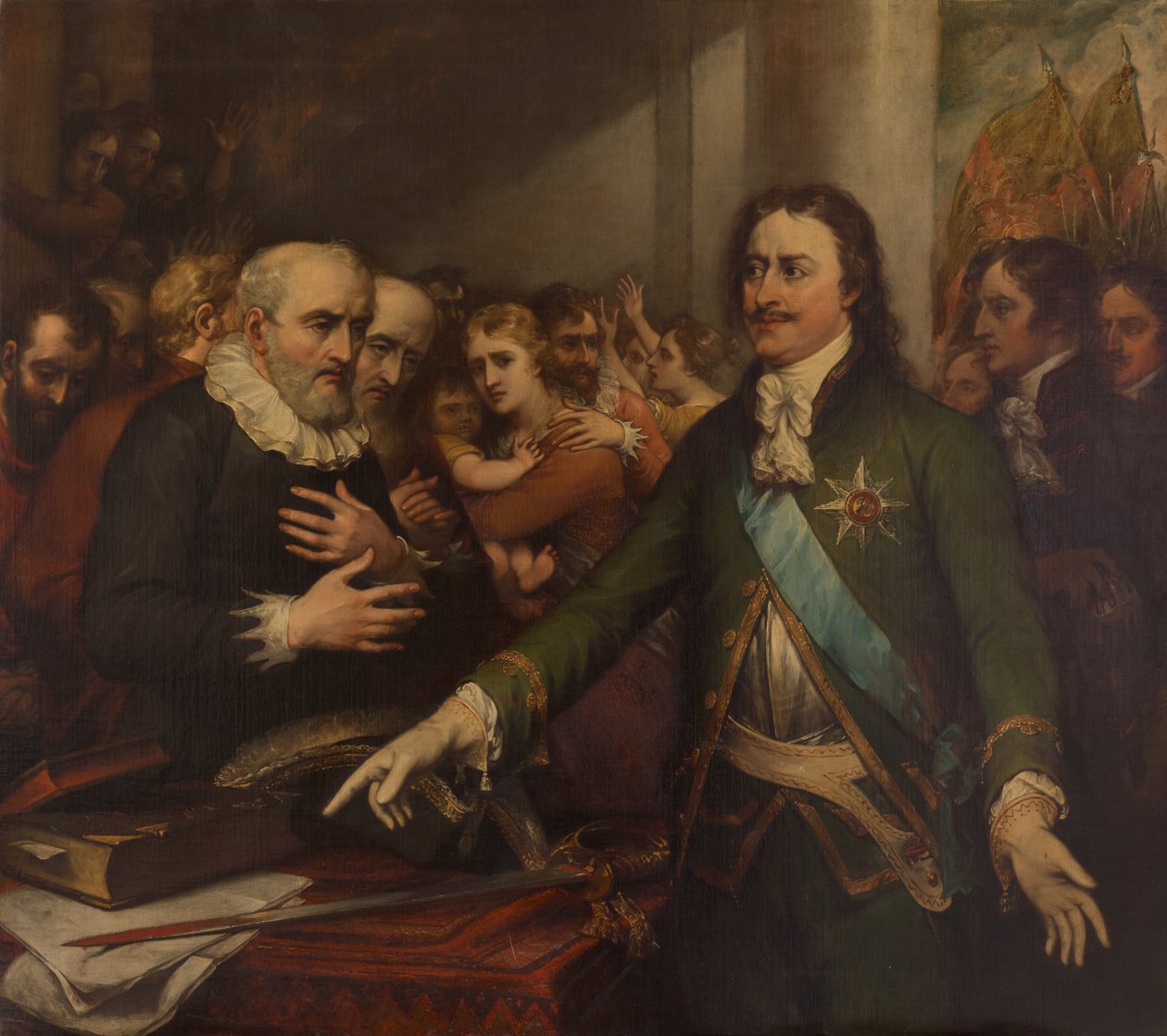 Pierre le Grand lors de la prise de Narva, 1704 - John Trumbull
