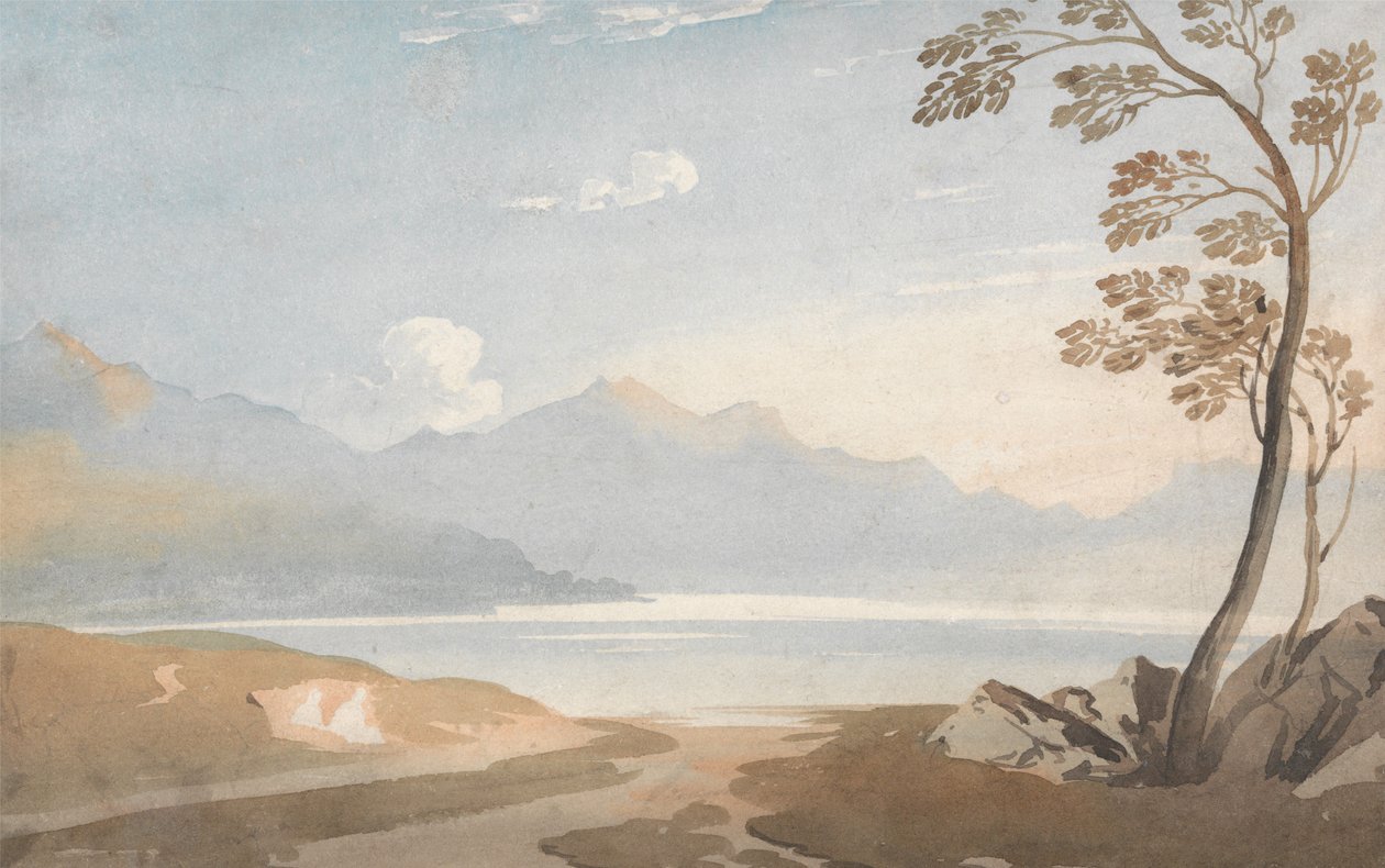 Un paysage gallois, une ébauche - John Varley