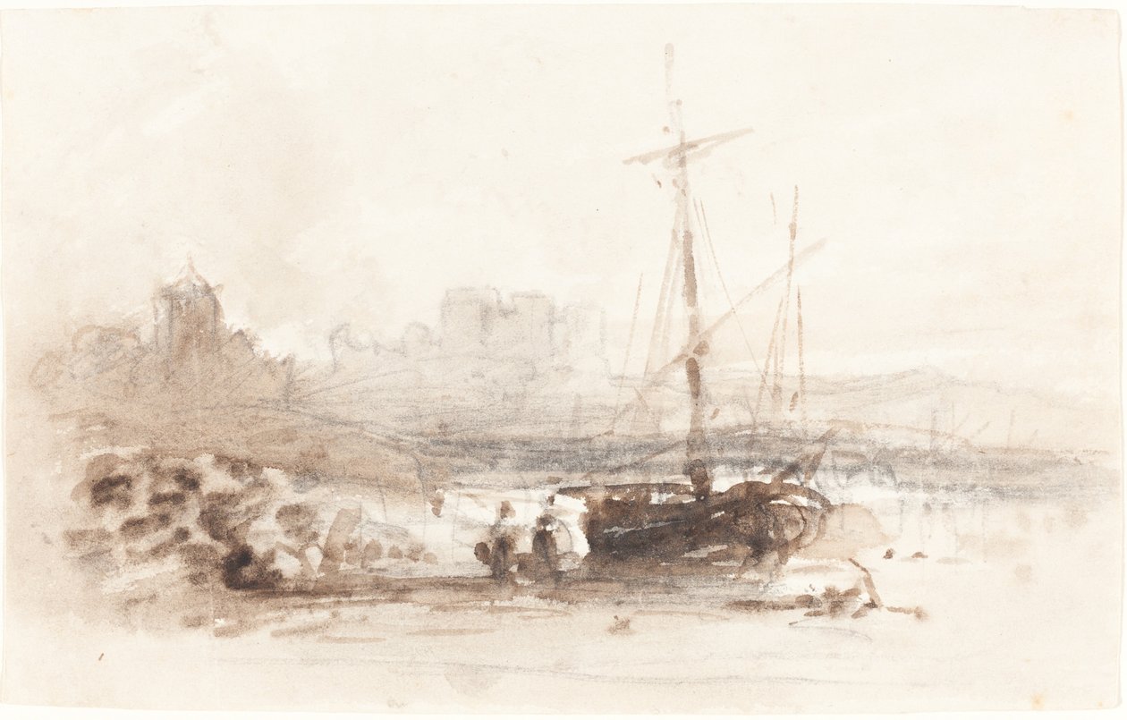 Voilier sur une plage - John Varley