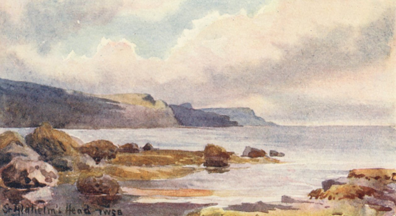 Tête de St Aldhelm depuis la baie de Kimmeridge (lithographie couleur) - John W.G. Bond