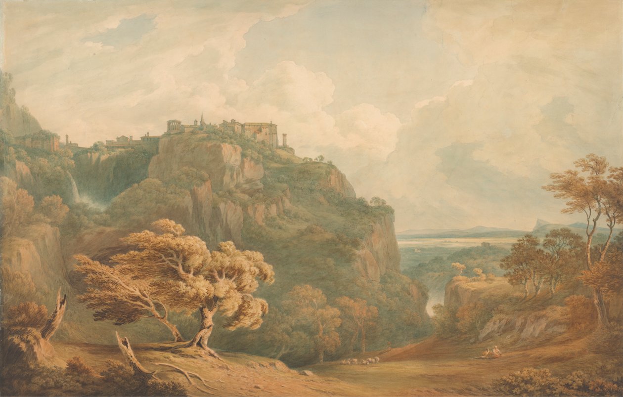 Vue de Tivoli vers Rome - John Warwick Smith