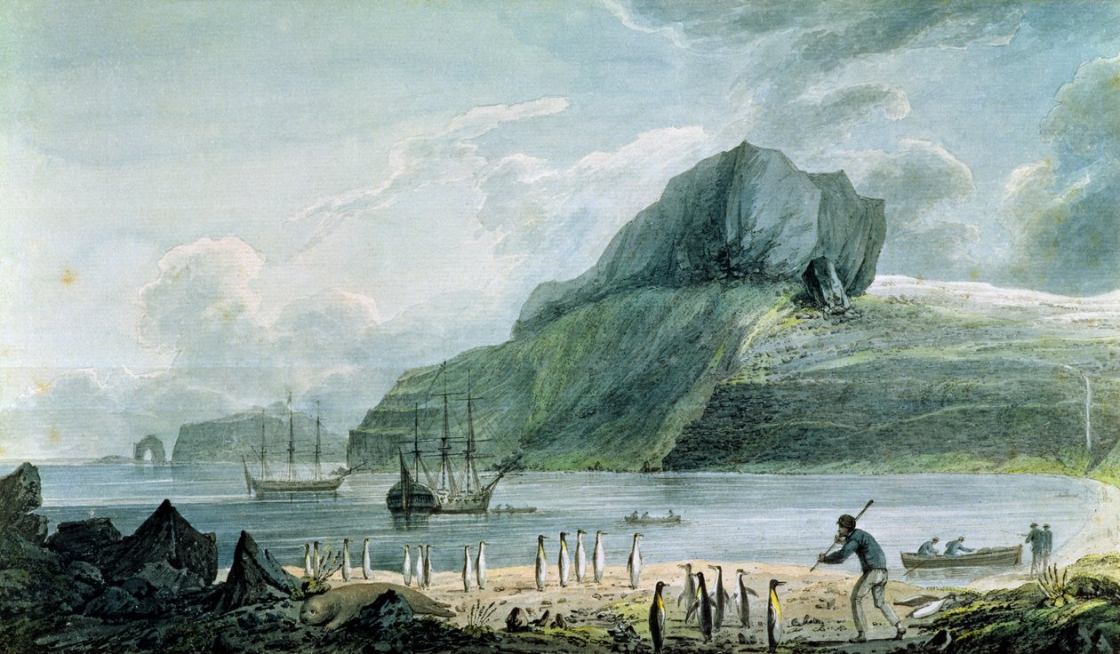 Vue du port de Noël à la Terre de Kerguelen, 1781-4 - John Webber