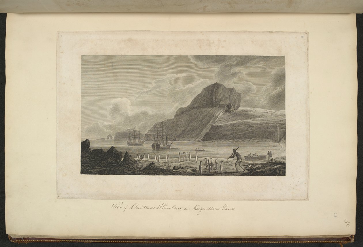 Vue du port de Noël dans la Terre de Kerguelen, décembre 1776 - John Webber