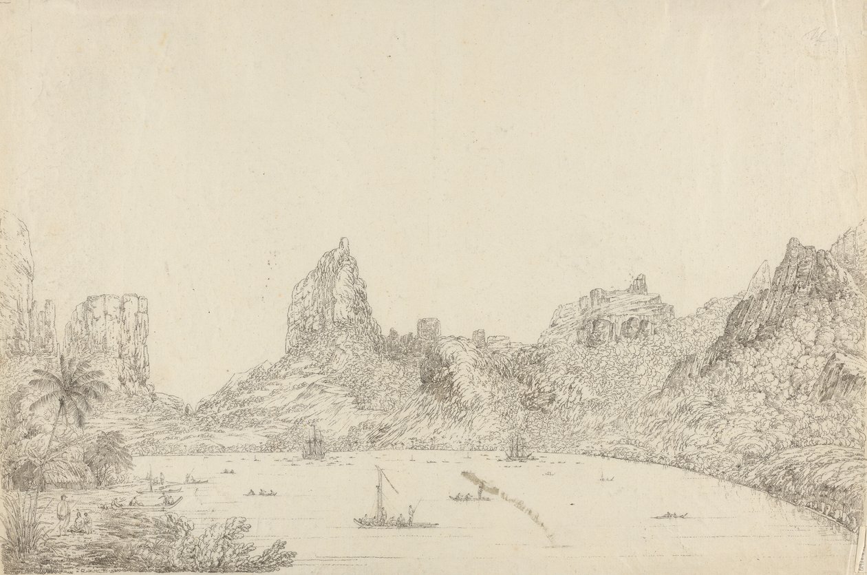 Vue du port de Taloo sur l