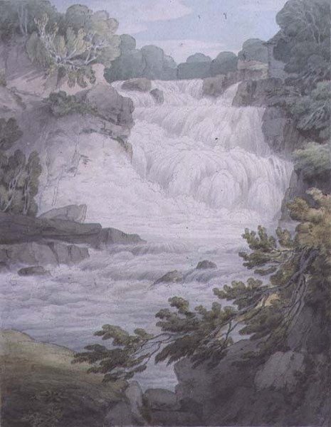 Stonebyers Linn sur la Clyde - John White Abbott
