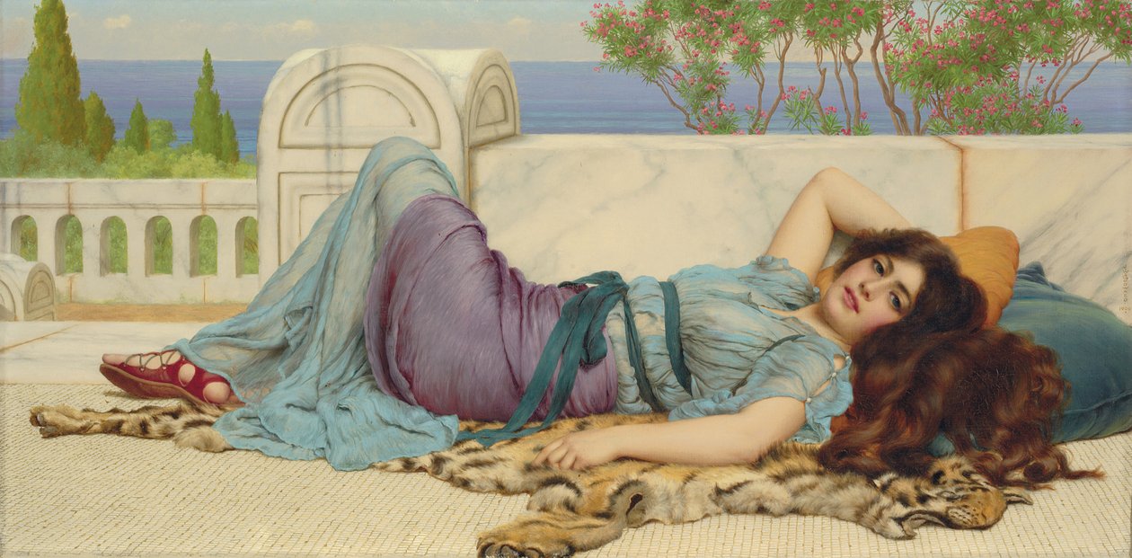 Malice et repos - John William Godward