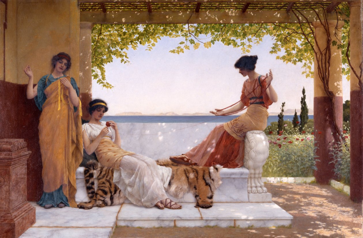 Sur le balcon - John William Godward