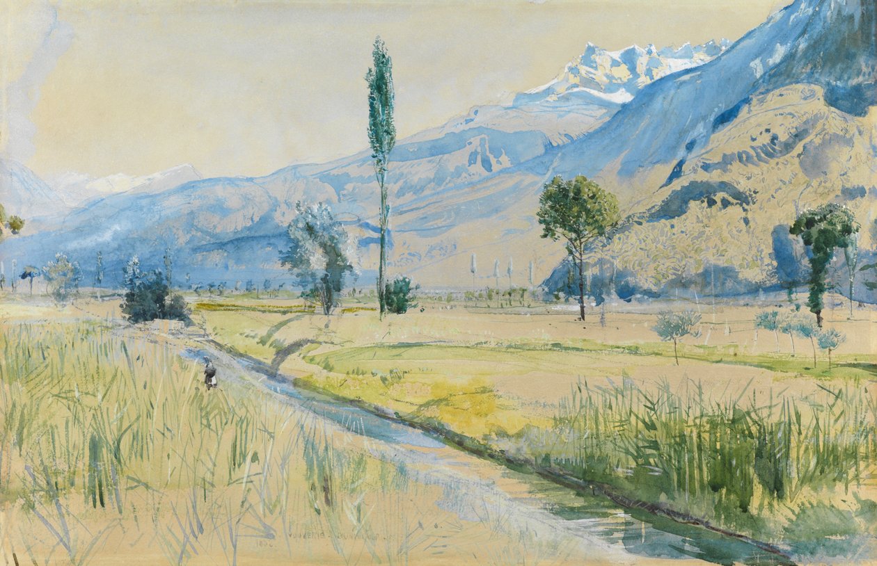 Vouvri, Suisse (aquarelle et crayon) - John William Inchbold