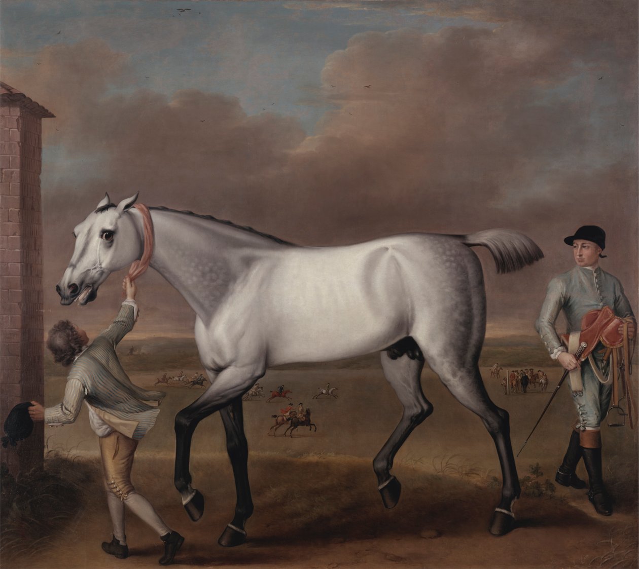 Le cheval de course gris du duc de Hamilton 