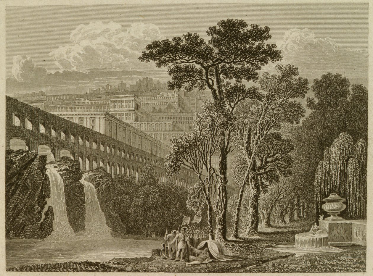 Alexandre et Diogène, gravé par Edward Francis Finden (1791-1857) - John after Martin