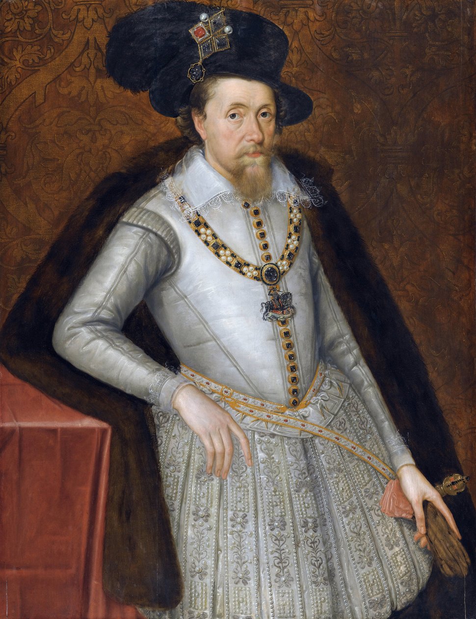 Jacques VI et Ier - Jacques Stuart - Portrait du roi Jacques Ier d