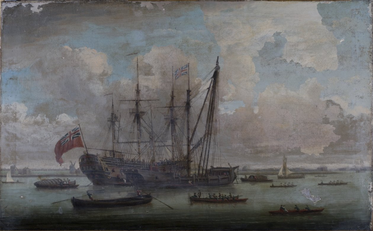Un Hulk pur réaménageant un East Indiaman - John the Elder Cleveley