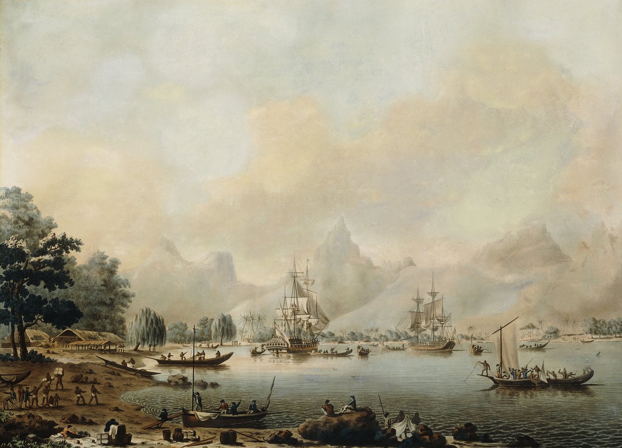 Vue de Moorea - John the Younger Cleveley