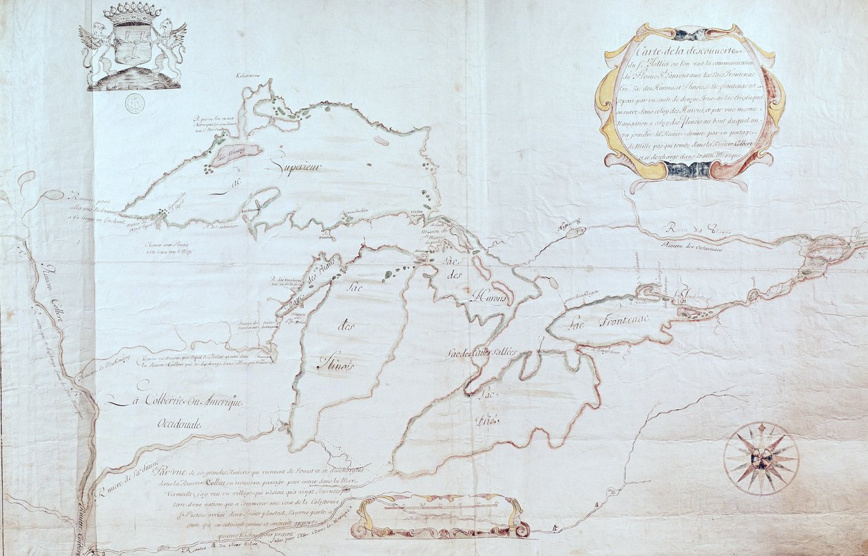 Carte des Grands Lacs - Jolliet