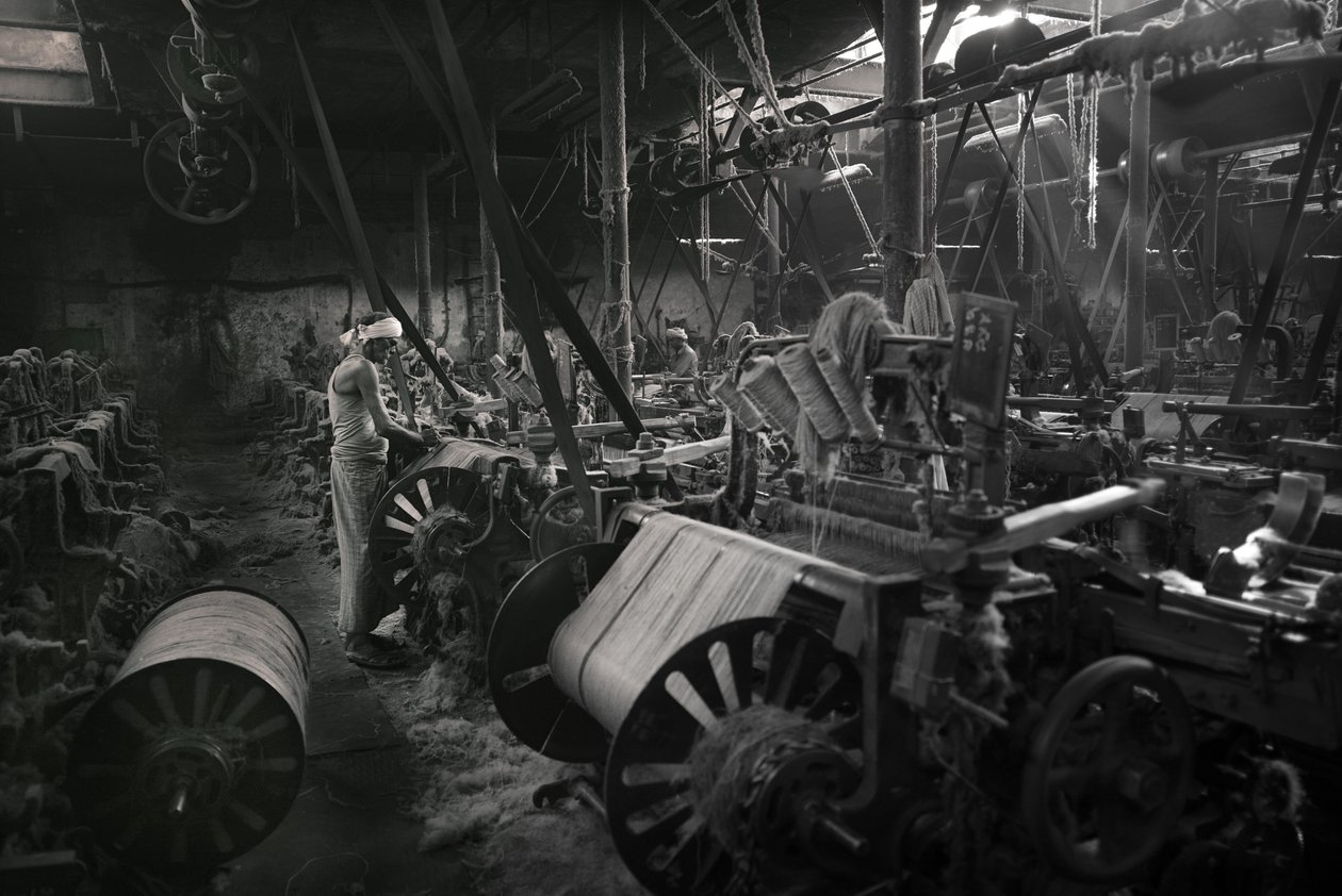 Usine de jute, Kolkata, Inde, 2017 (photo) - Jon Nicholson
