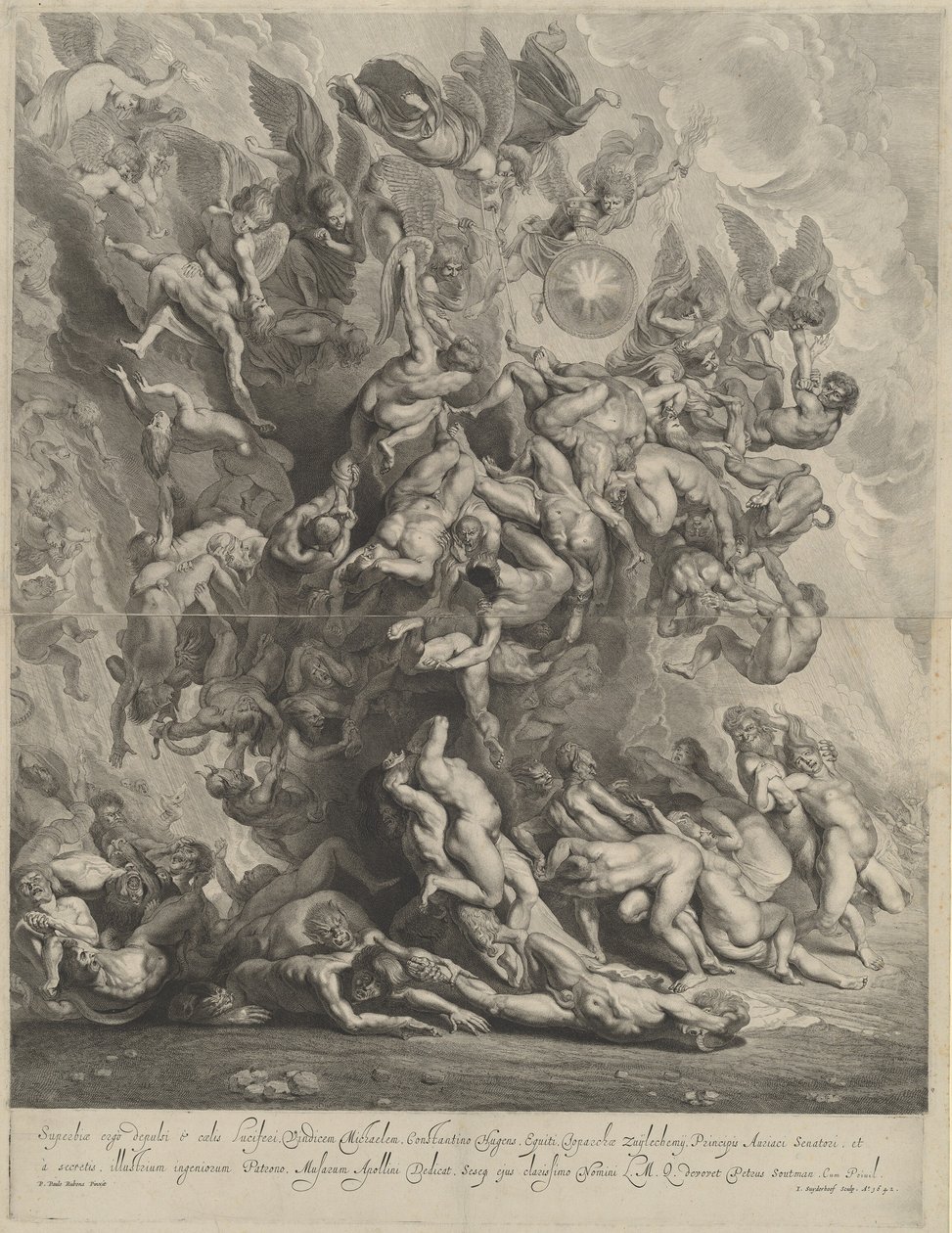 La Chute des damnés - Jonas Suyderhoff, after Sir Peter Paul Rubens