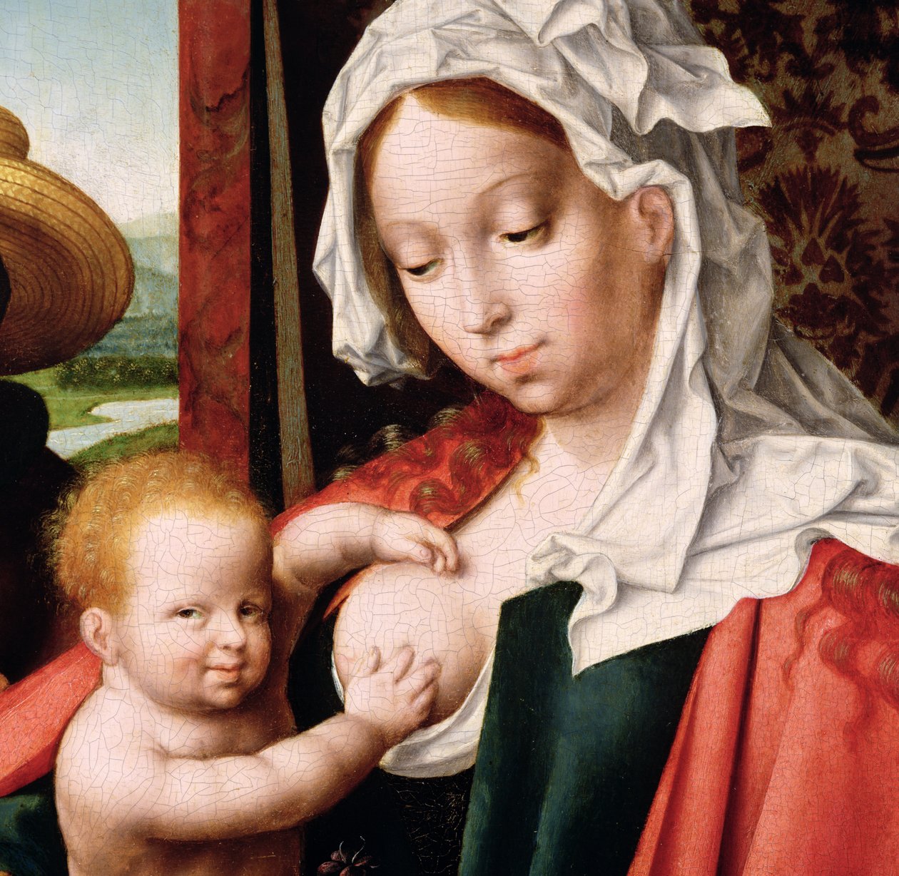 La Sainte Famille, c.1520 (détail) - Joos van Cleve