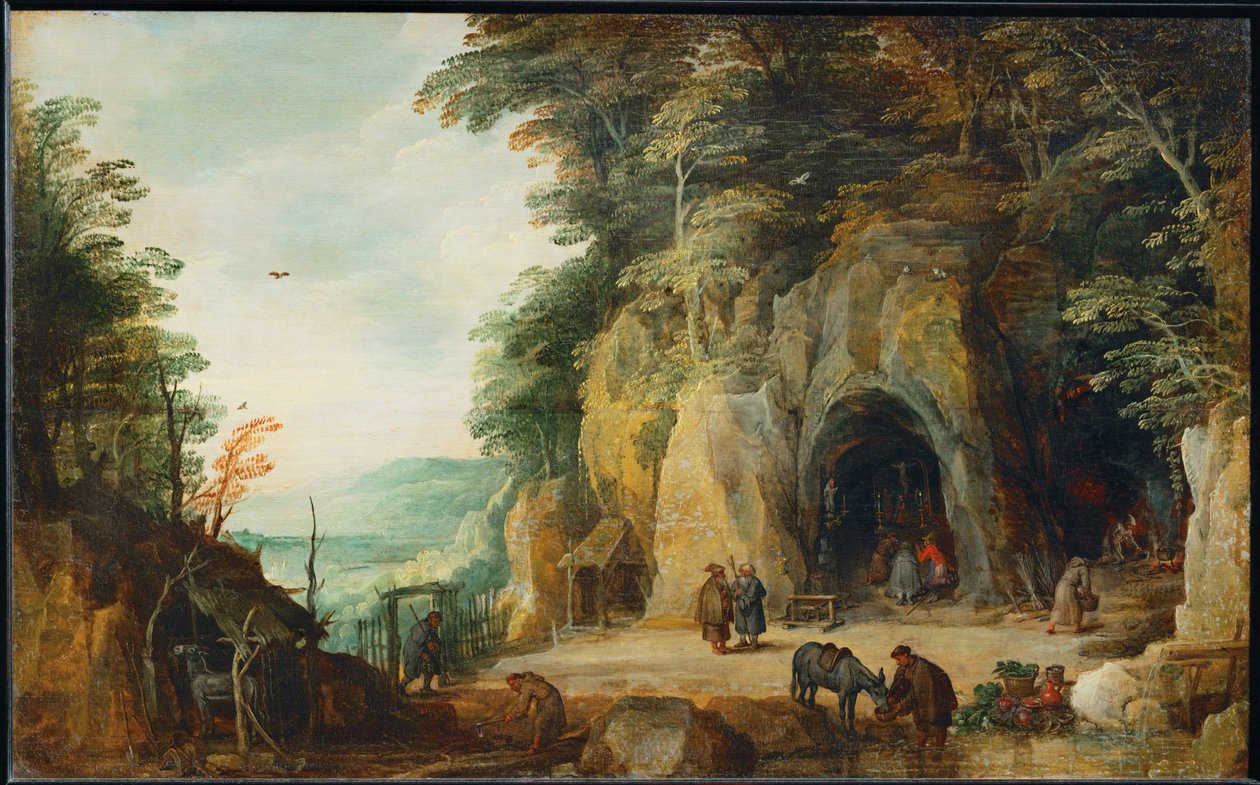 Ermitage de moines dans les rochers … - Joos de (follower of) Momper