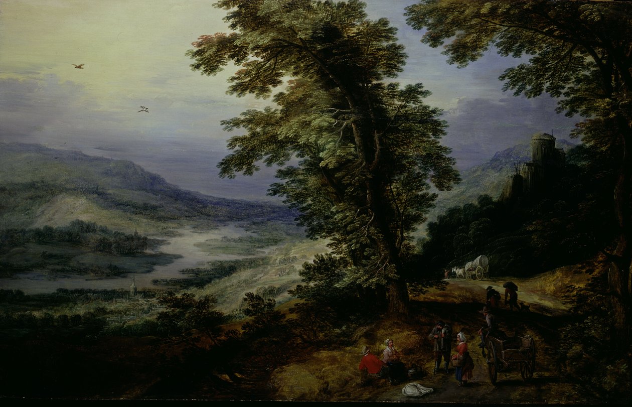 Route de montagne avec voyageurs - Joos de Momper II