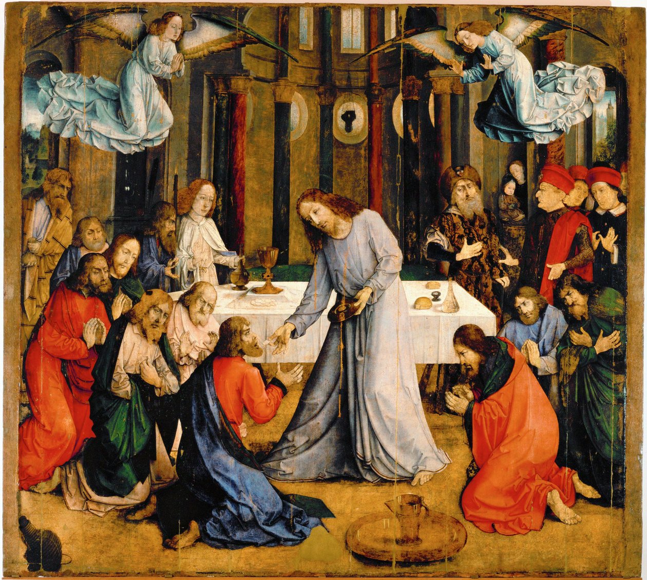 La communion des apôtres (huile sur bois) - Joos van Gent (fl.1460-75)