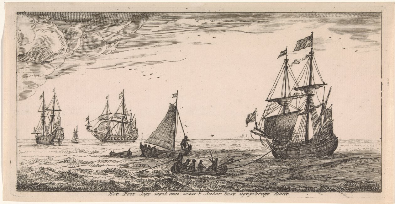 Navires en mer - Joost van Geel