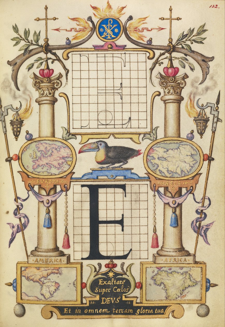 Guide pour la construction de la lettre E - Joris Hoefnagel