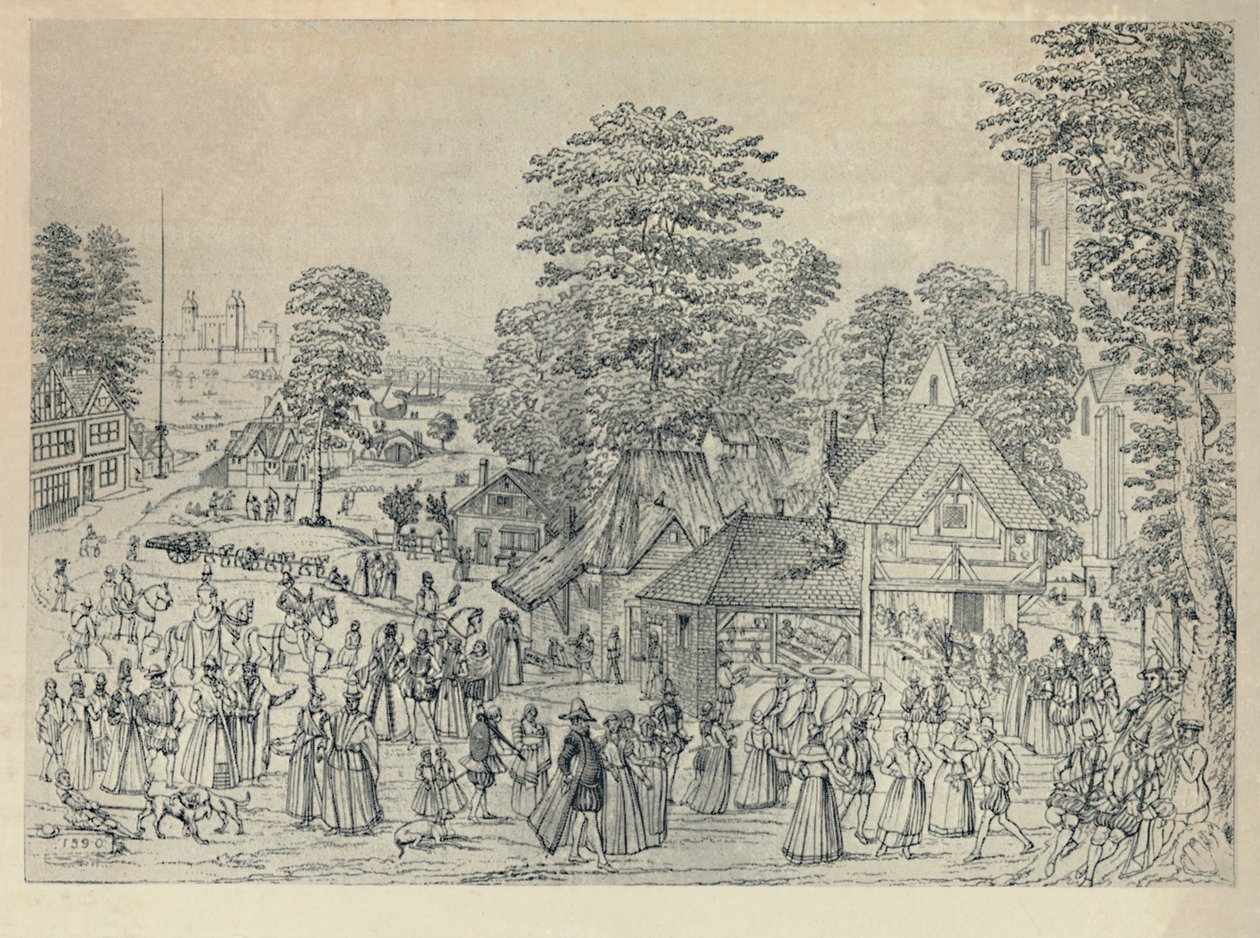 Une fête de mariage à Bermondsey, 1590, 1920 - Joris Hoefnagel