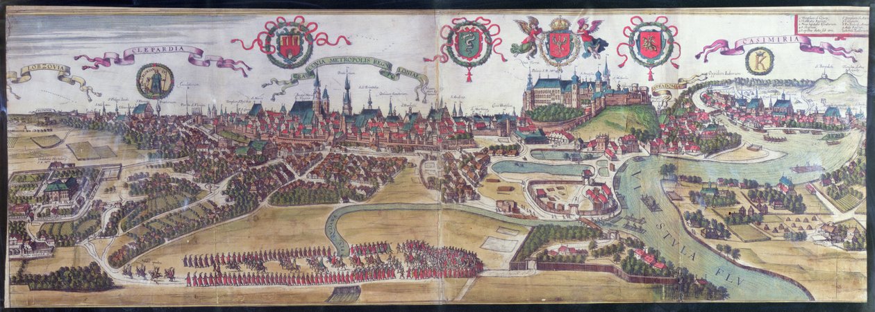 Vue de Cracovie depuis le nord-ouest, de 