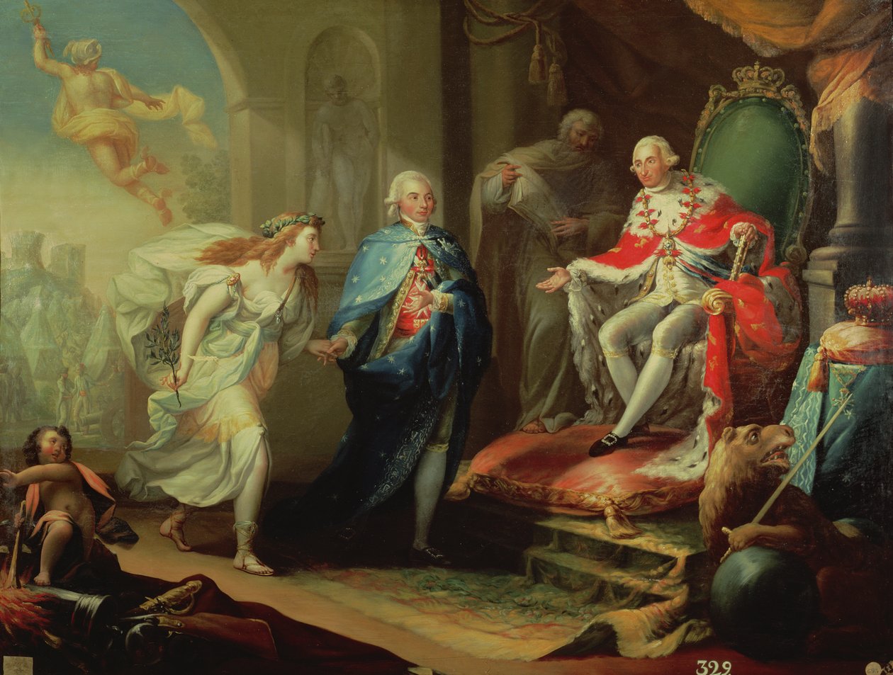 Godoy Présentant la Paix à Charles IV, 1796 - José Aparicio