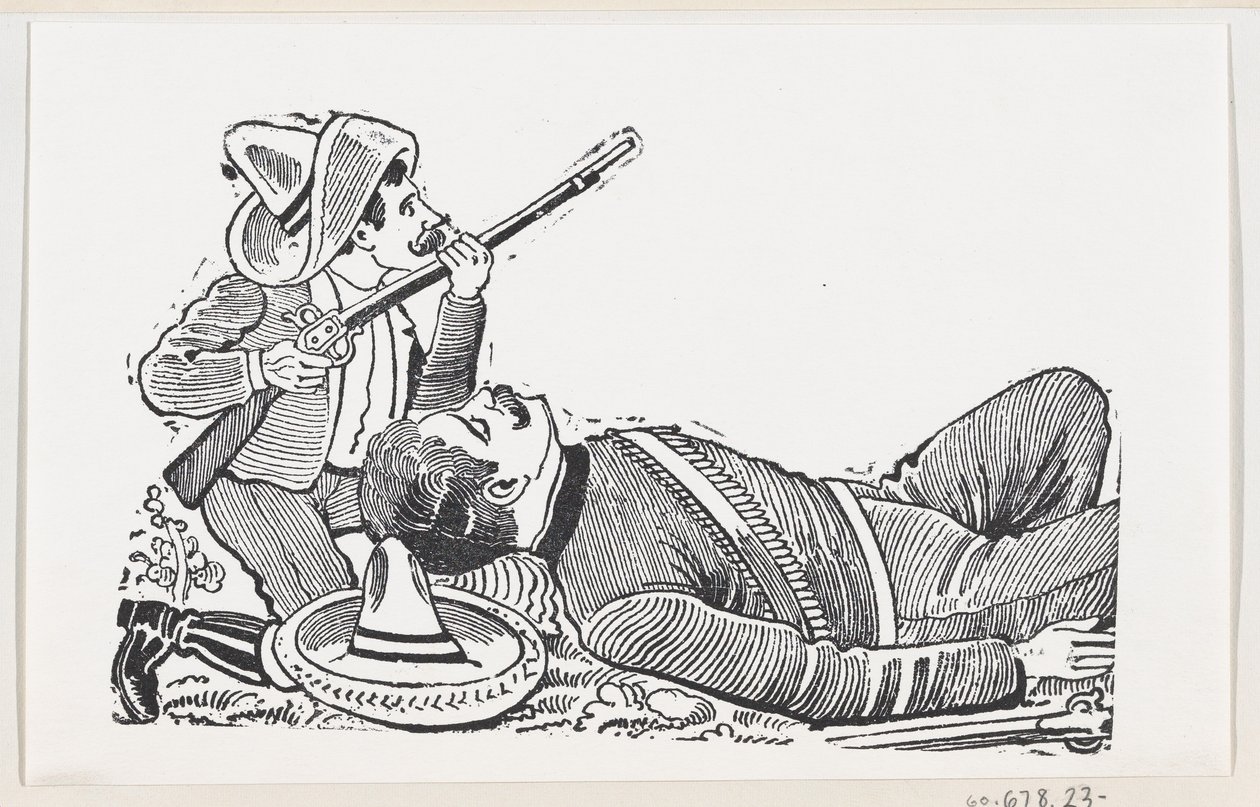 Un révolutionnaire tenant un fusil et s