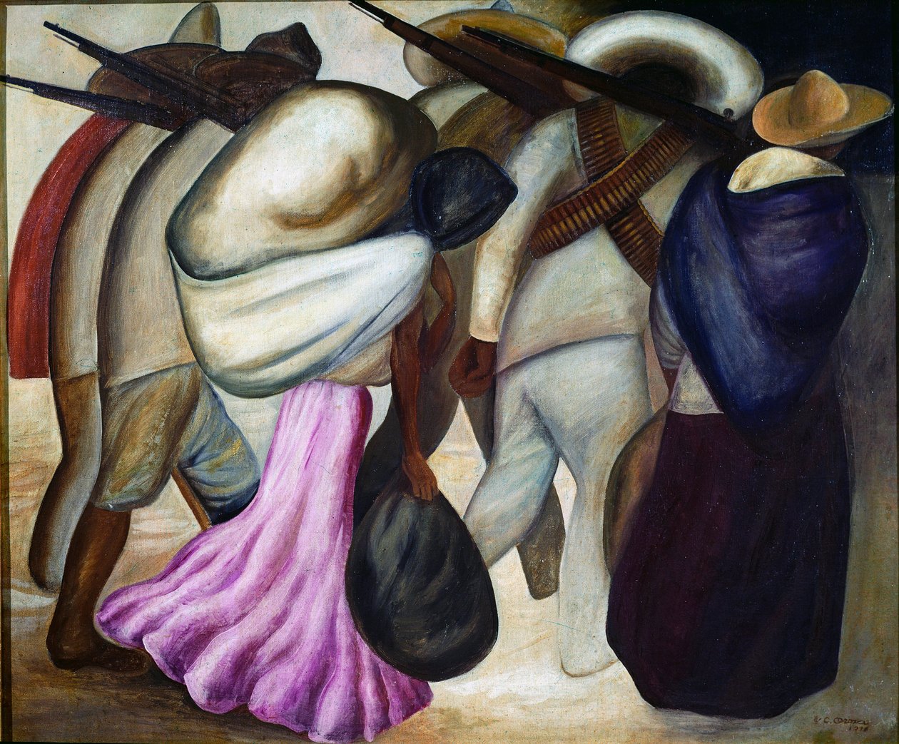 Las soldaderas, peinture de José Clemente Orozco (1883-1949) 1926, Mexico, Musée d