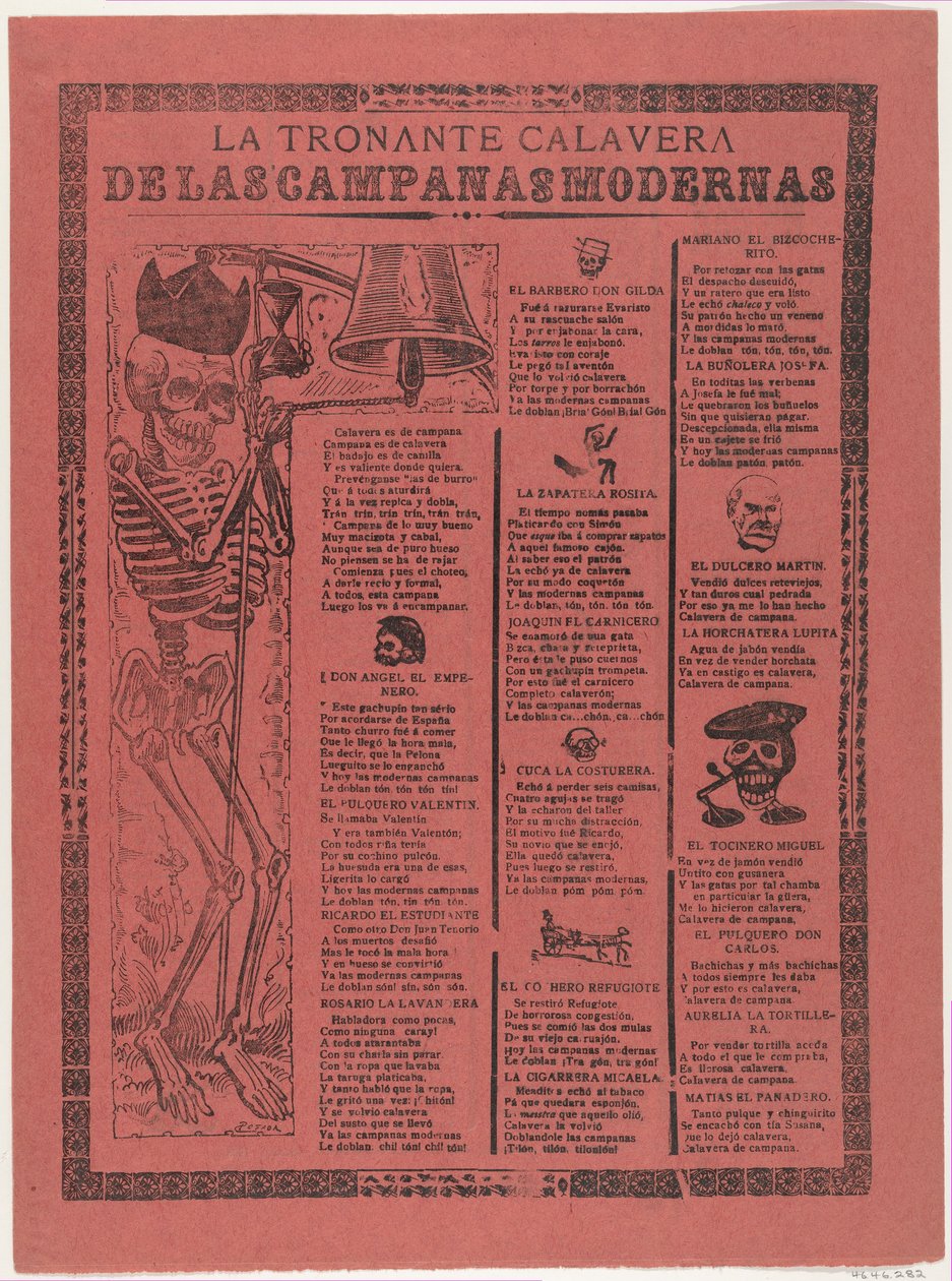 Das donnernde Skelett der modernen Glocken - José Guadalupe Posada