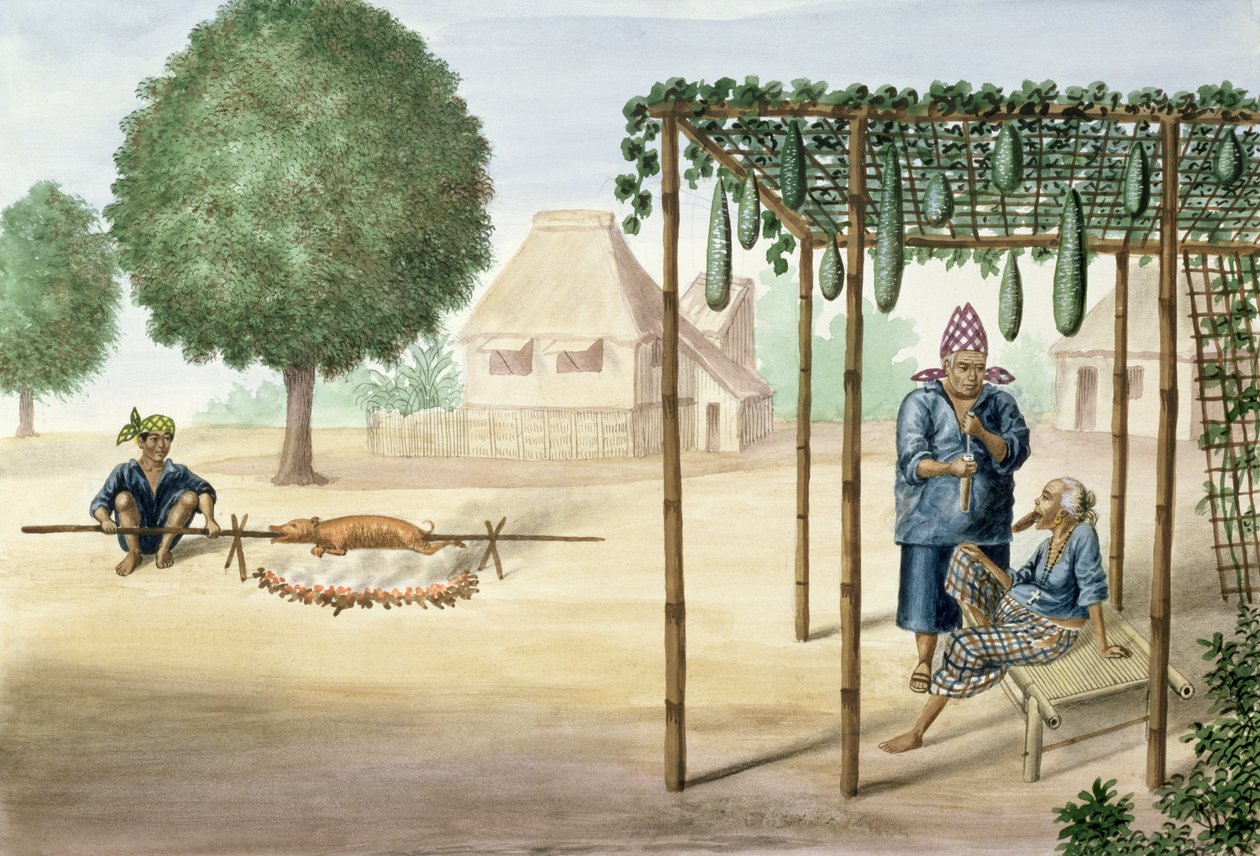 Scène de village près de Manille, de "L