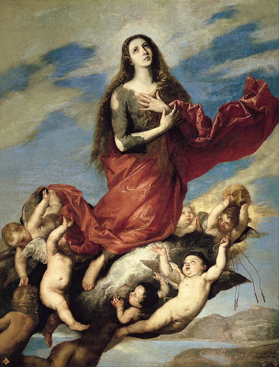Marie Madeleine emportée au ciel - Jusepe de Ribera