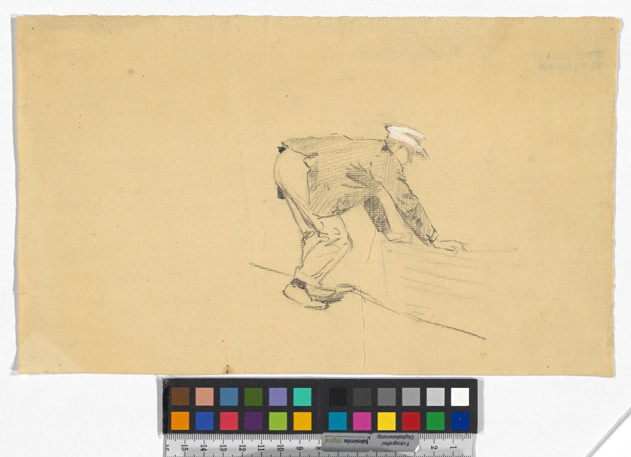Studie eines Mannes mit Boot - Josef Engelhart