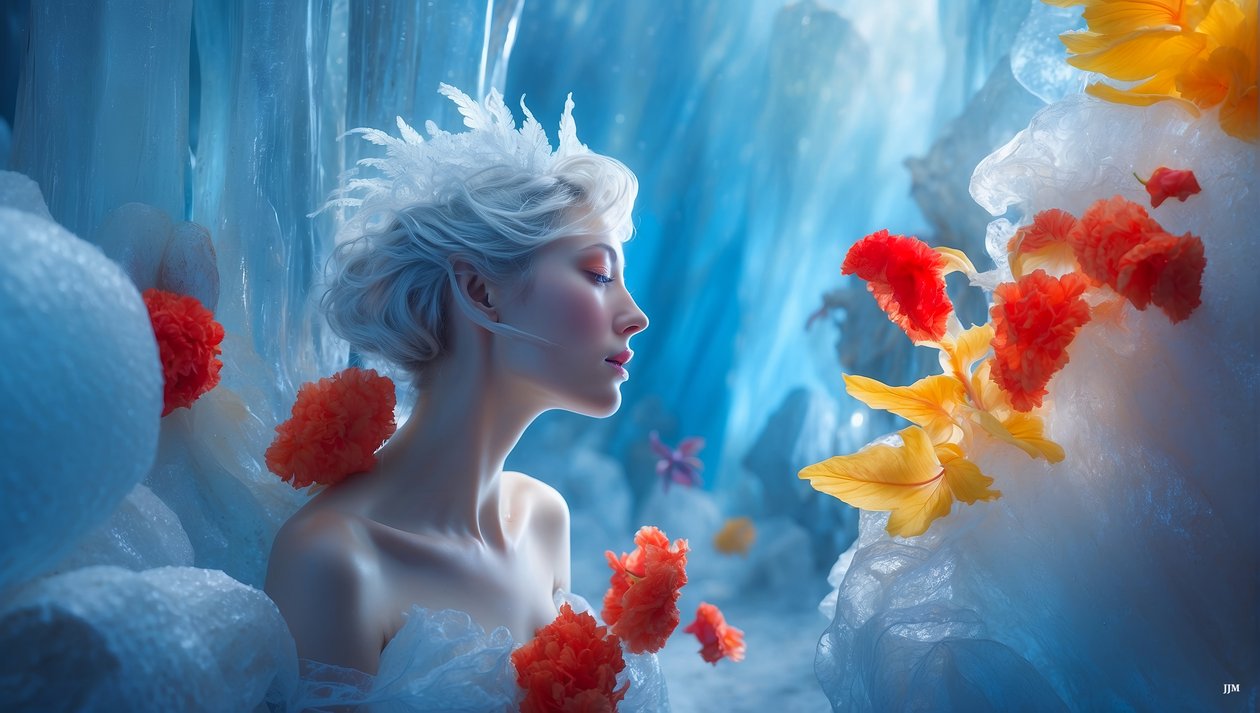 Monde de glace onirique - Josef Johann Michel