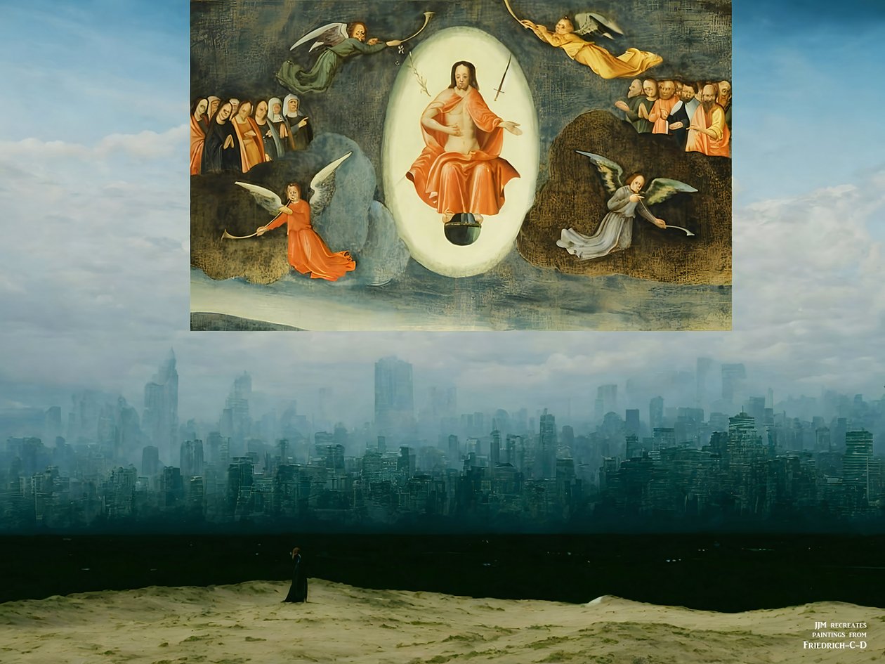 JJM recrée Friedrich-C-D: Der Mönch vor der Stadt Vision 2 - Josef Johann Michel