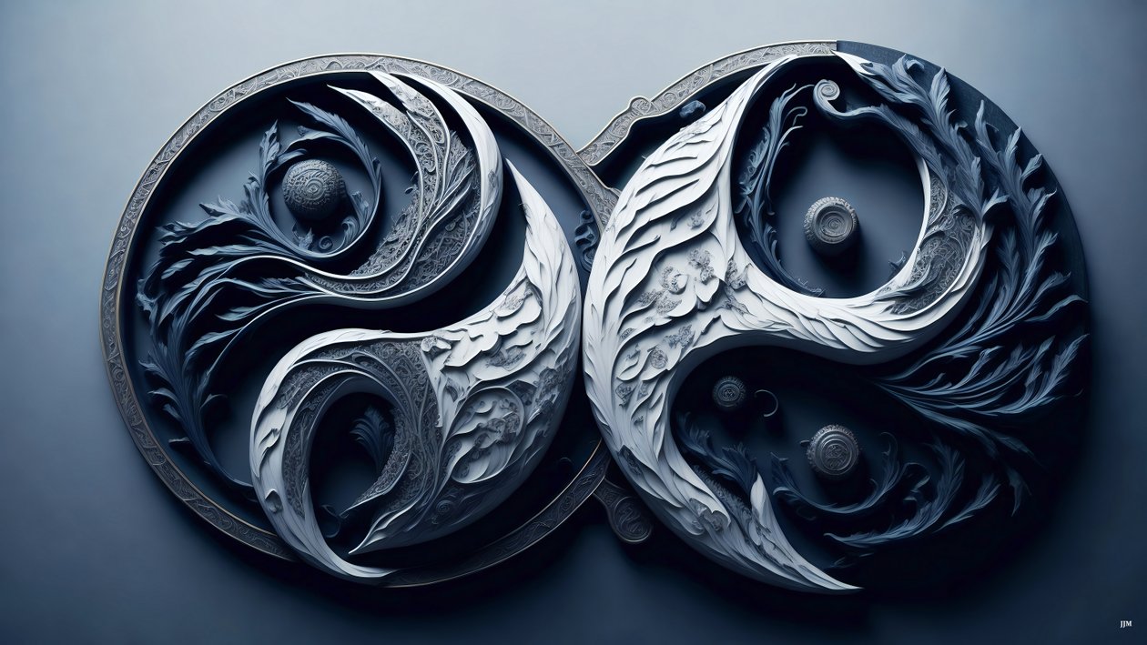 encaustique concept Feng Shui du YIN ET YANG _05 - Josef Johann Michel