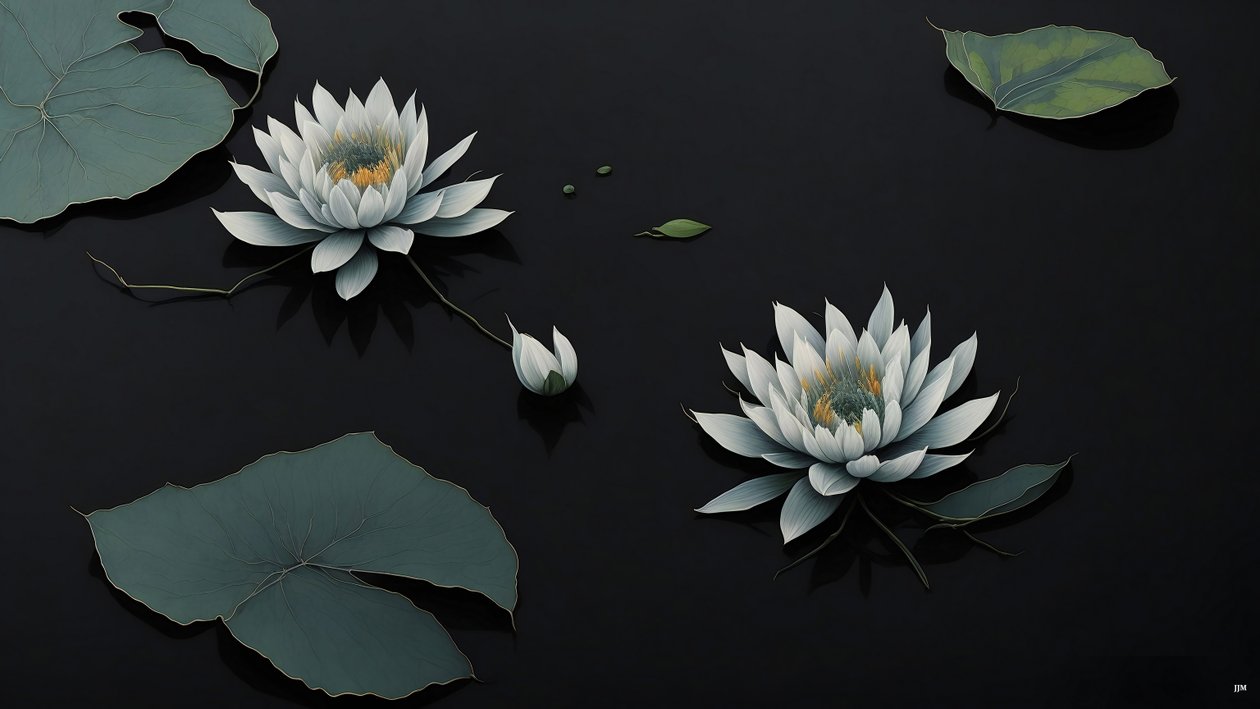 Nénuphar noir - Josef Johann Michel