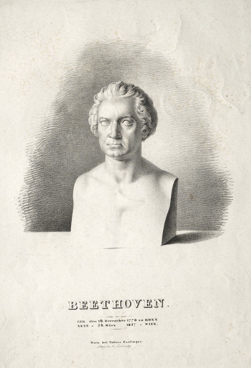 Buste de Ludwig van Beethoven - Josef Kriehuber