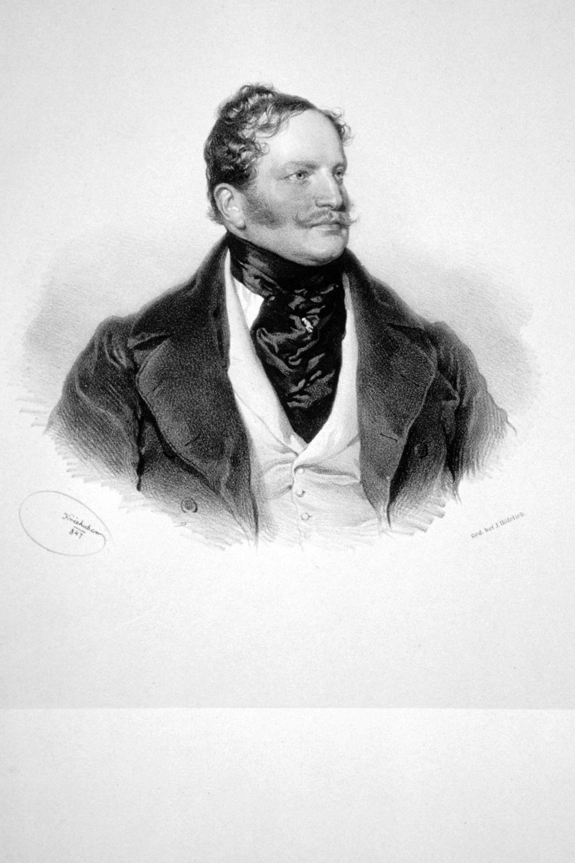 Franz Hardegg Litho - Josef Kriehuber