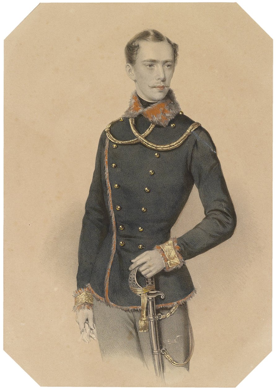 François-Joseph en tenue hongroise vers 1855 - Josef Kriehuber