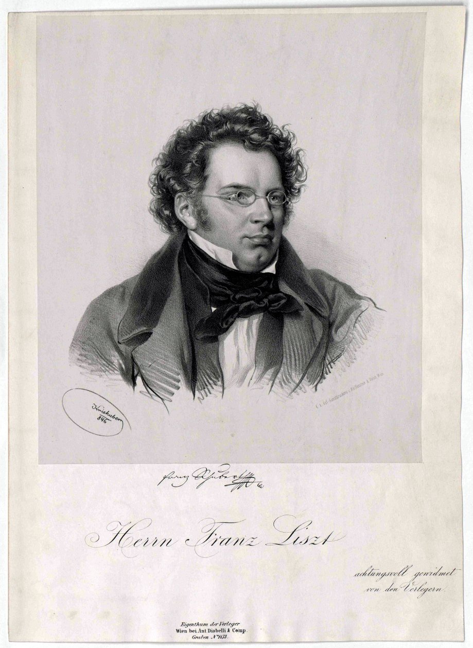 Franz Schubert Litho - Josef Kriehuber